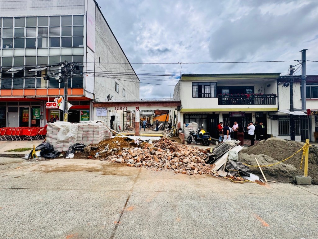 Alcaldía de Dosquebradas suspende temporalmente obra de construcción en La Pradera por manejo indebido de materiales en espacio&nbsp;público